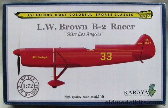 Karaya 1/72 L.W. Brown B-2 Racer 'Miss Los Angeles', 72021 plastic model kit